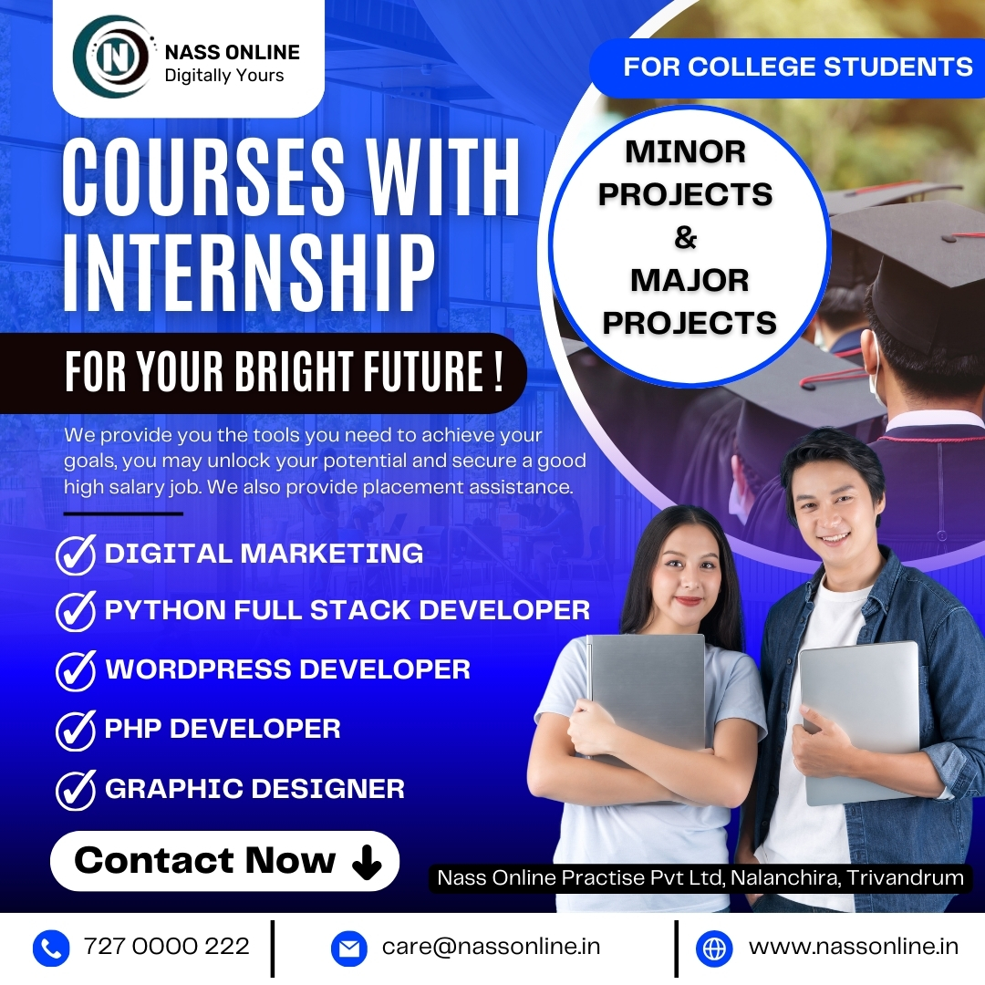 Nass Online Is providing courses with free internship